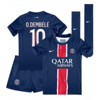 Paris Saint-Germain Ousmane Dembele #10 Hjemme Trøje Børn 2024-25 Kortærmet (+ Korte bukser)